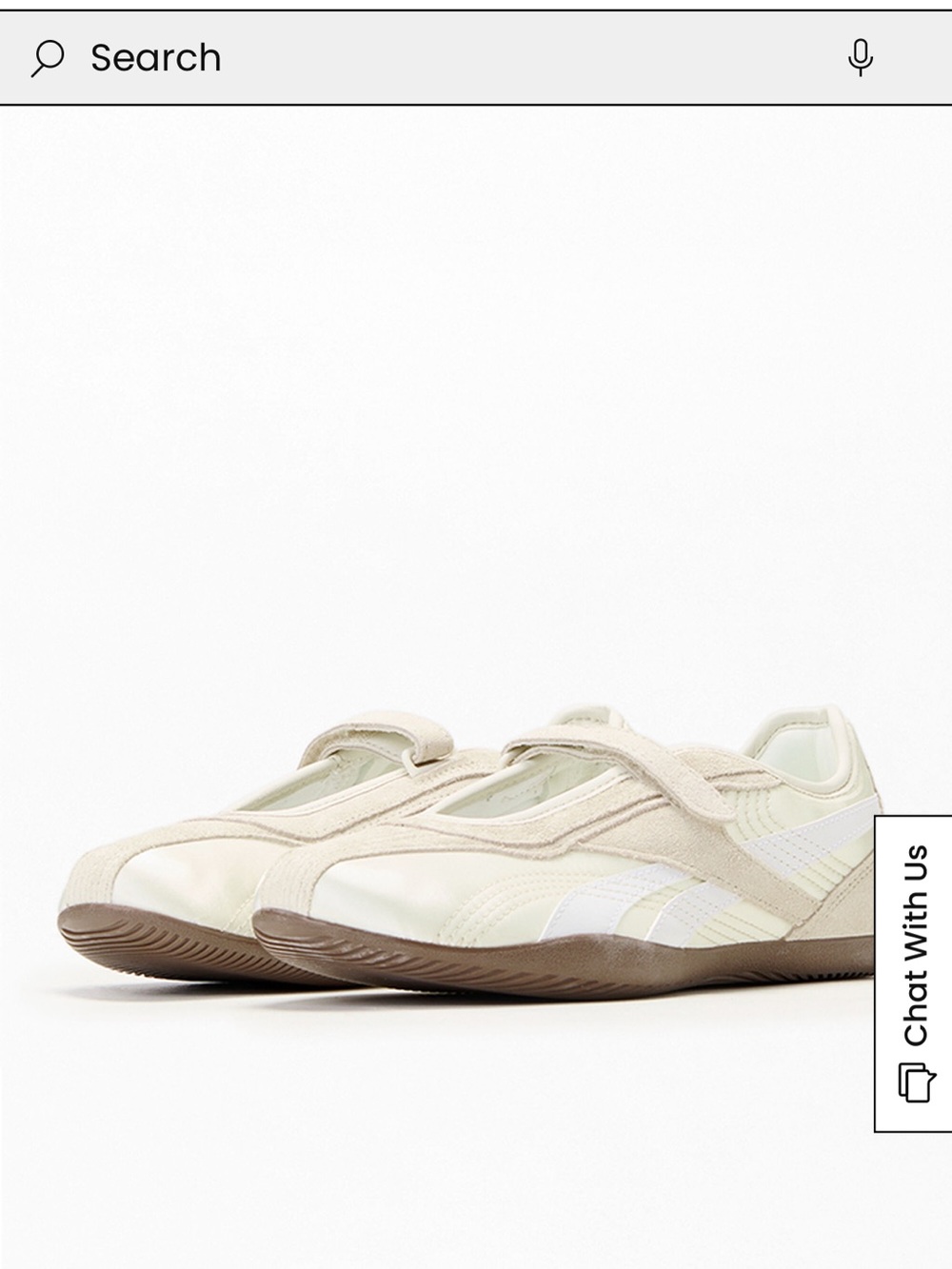 Reebok Women’s Cream and White Slip-On Mary Jane Sneakers